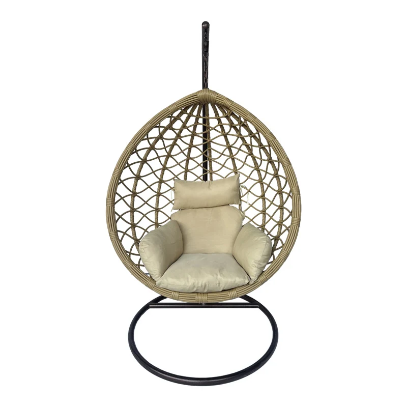 Градинска люлка Lyere бежов-кафяв цвят 120x108x195cм