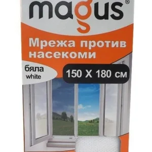 Magus мрежа за прозорци против насекоми 150х180см бяла 81825