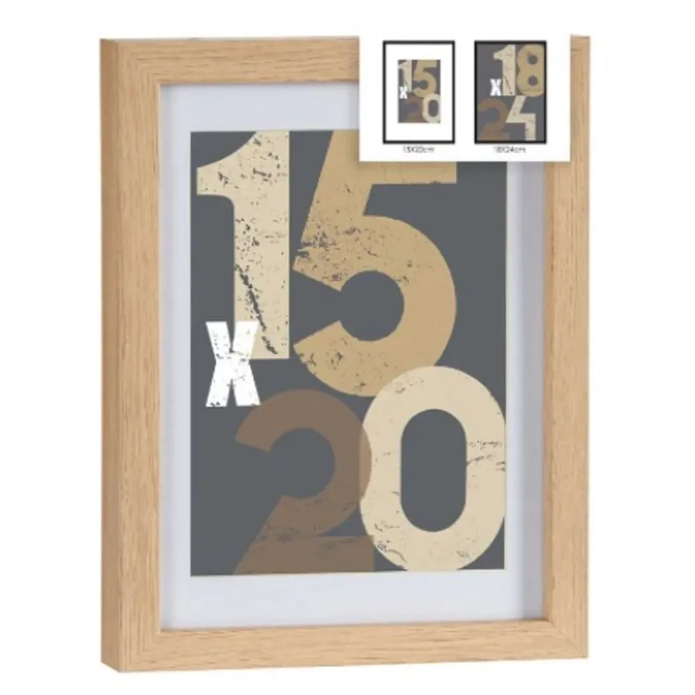 Държатели за стена Естествен Cтъкло Дървен MDF 20,5 x 2,5 x 26,5 cm (6 броя)