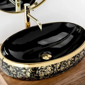 Умивалник за плот Meryl Black Gold 60х40,5 см.