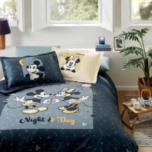 Двоен спален комплект «Mickey & Minnie Mouse» - 4 части, памук