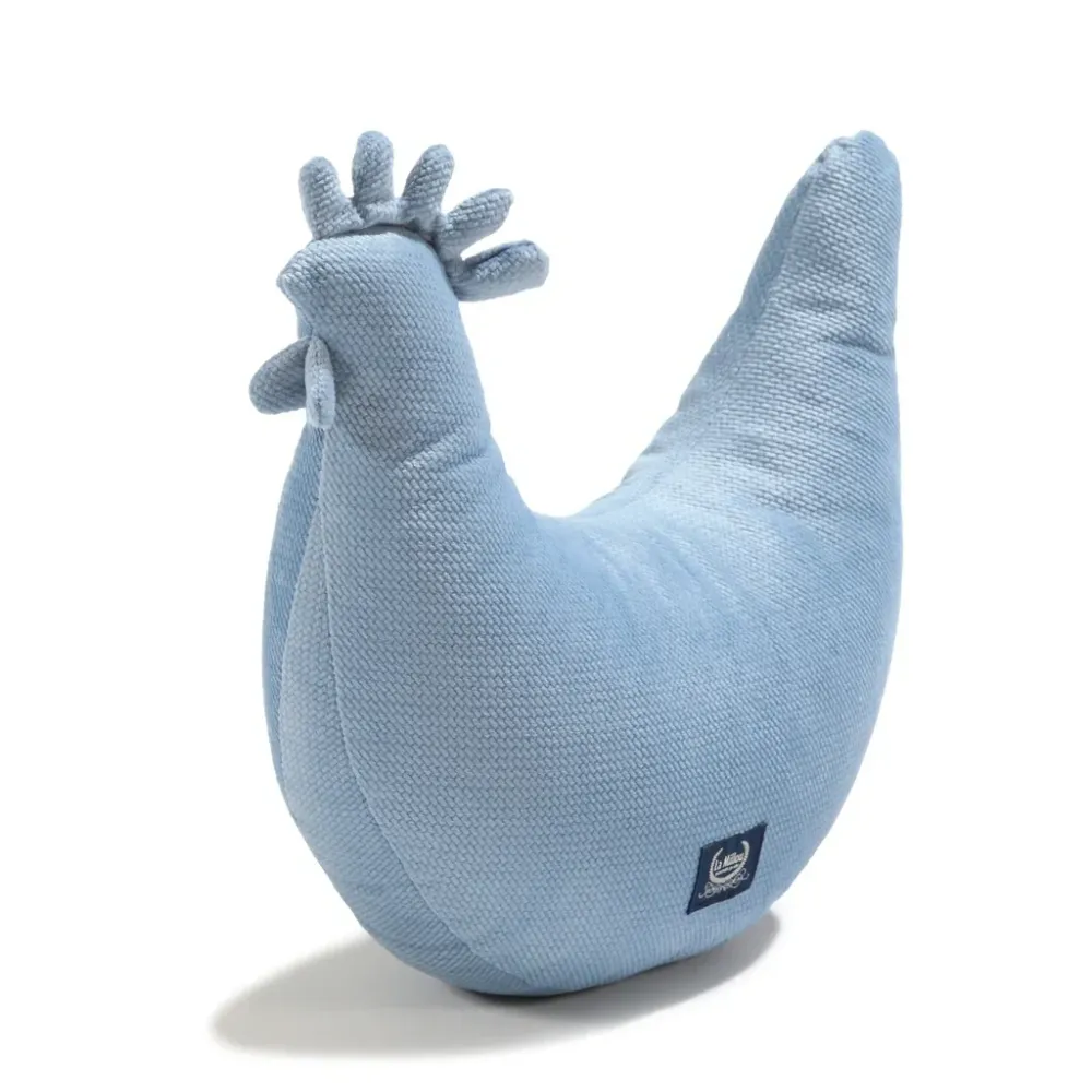 La Millou Granny Hen Cotton Feeding Cushion Velvet Wind Blue