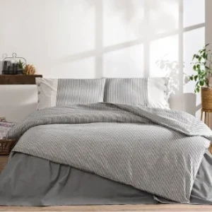 Двоен спален комплект «Natural Line Gri» King size, 4 части, ранфорс
