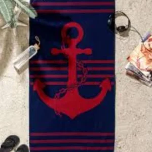 Плажна хавлия «Nice Denim Anchor» памук, кадифе, размер 70х150см