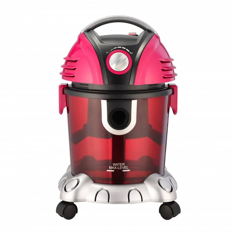Прахосмукачка с воден филтър Oliver Voltz OV51001O, 1400W, Аксесоари, 15 л, Розовчерен