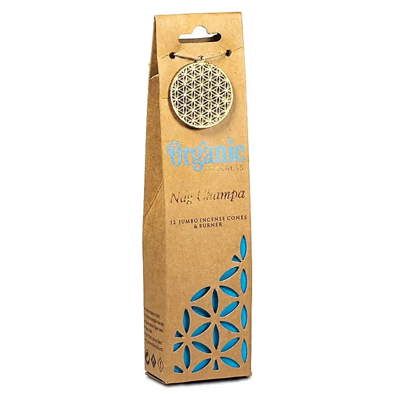 Ароматни конуси Organic Goodness | Nag Champa | L + керамична поставка