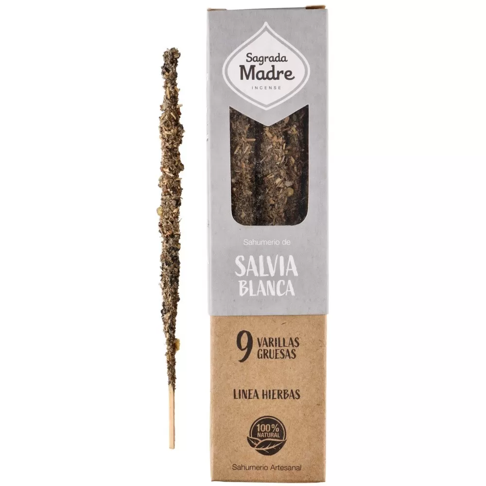 Ароматни пръчици Palo Santo White Sage 17 см - Sagrada Madre
