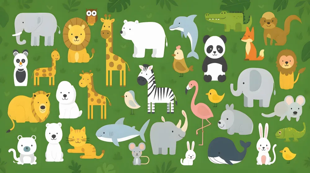 Papel de parede crianç | Animais da savana e da selva