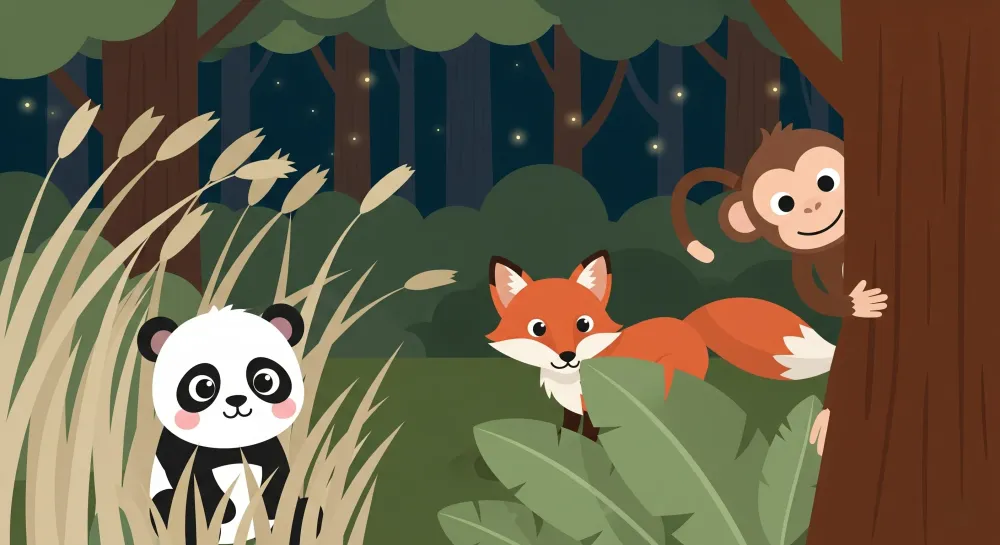 Papel de parede crianç | Aventura na selva com animais divertidos