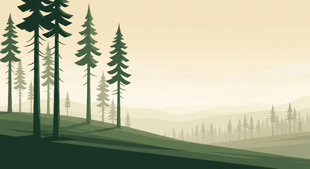Papel de parede crianç | Calm forest conifers and gentle landscapes