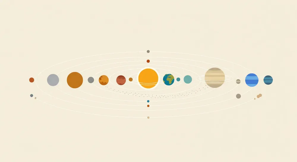 Papel de parede crianç | Colorido sistema solar com planetas bonitos