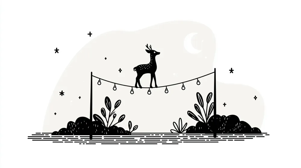 Papel de parede crianç | Elegante veado sob as estrelas