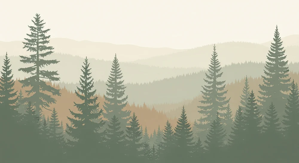 Papel de parede crianç | Floresta calmante com árvores majestosas