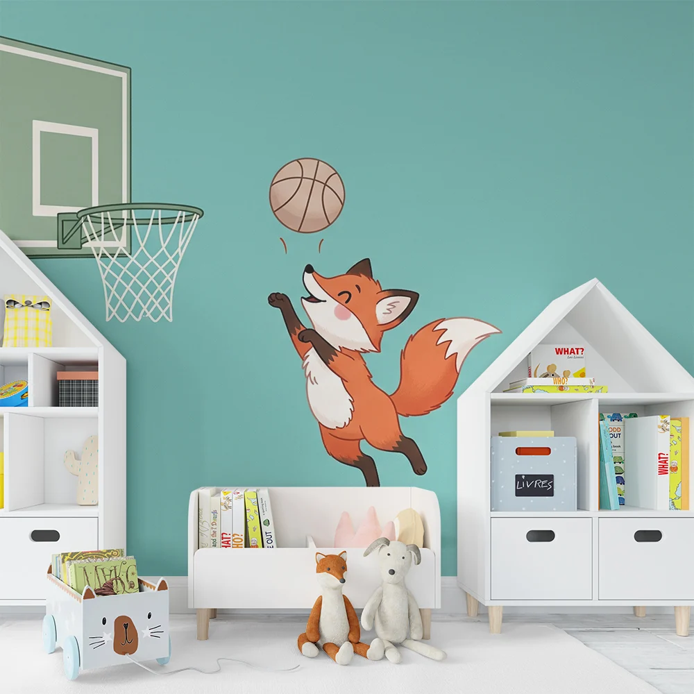 Papel de parede crianç | Fox jogador de basquete