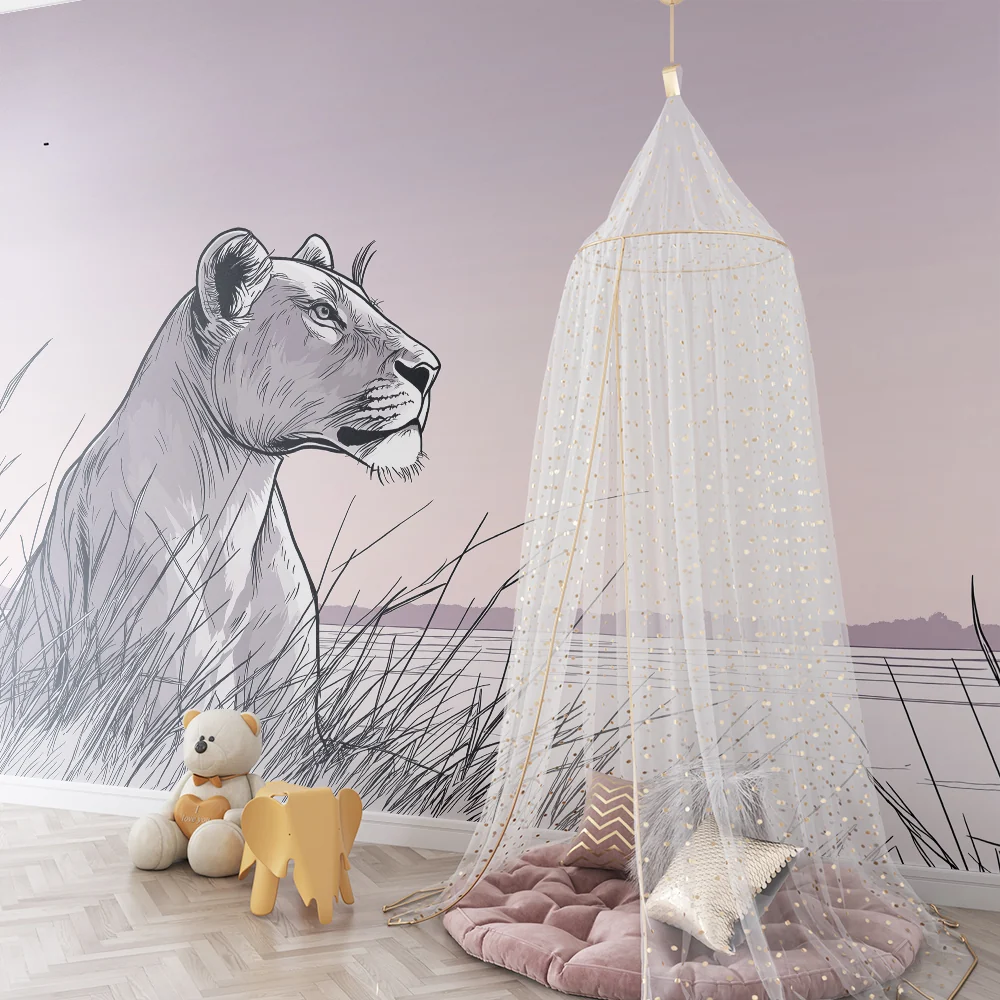 Papel de parede crianç | Leoa majestosa na savana
