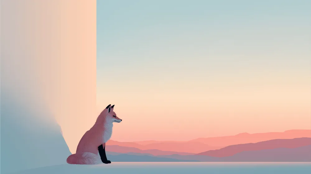 Papel de parede crianç | Majestoso raposa e paisagens suaves
