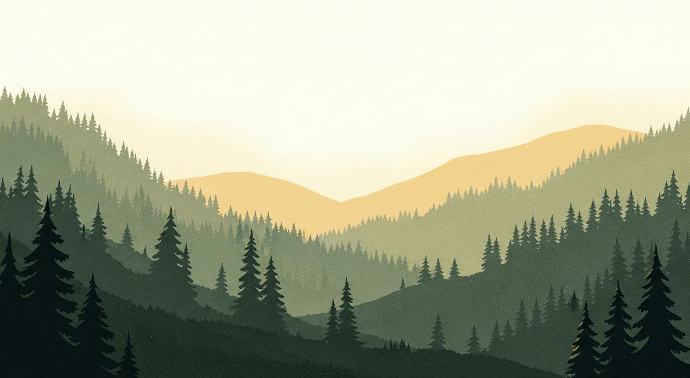 Papel de parede crianç | Mountain landscape green forests