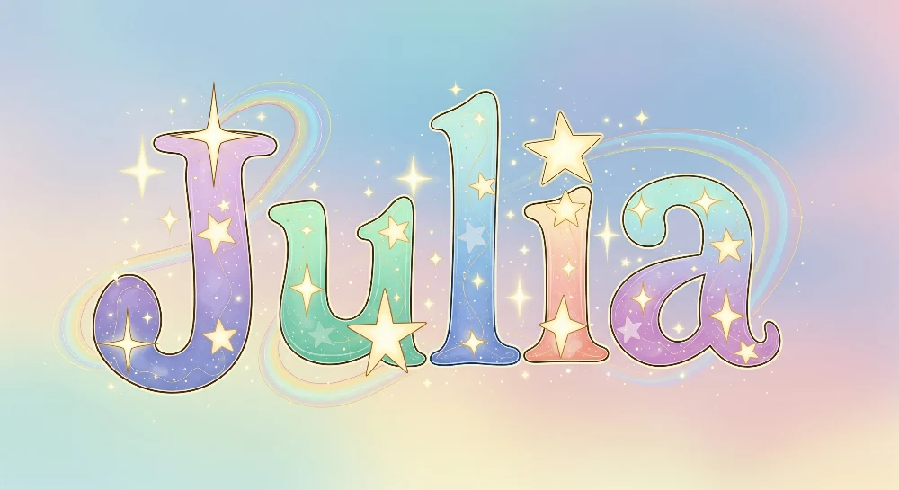 Papel de parede crianç | Nome personalizado com estrelas e cores pastel