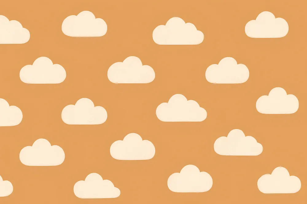 Papel de parede crianç | Nuvens suaves em fundo terroso