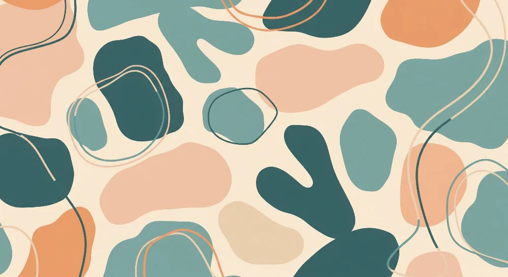 Papel de parede crianç | Padrões abstratos e cores suaves para um ambiente moderno