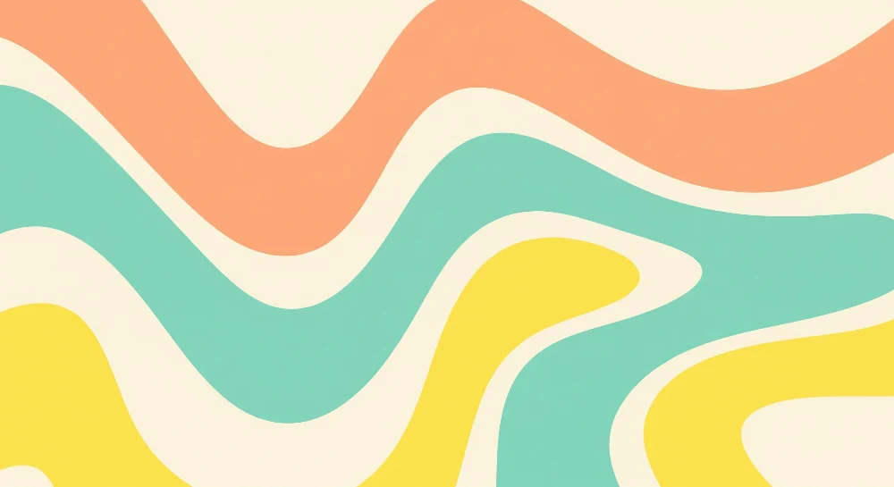 Papel de parede crianç | Padrões ondulados em cores pastel