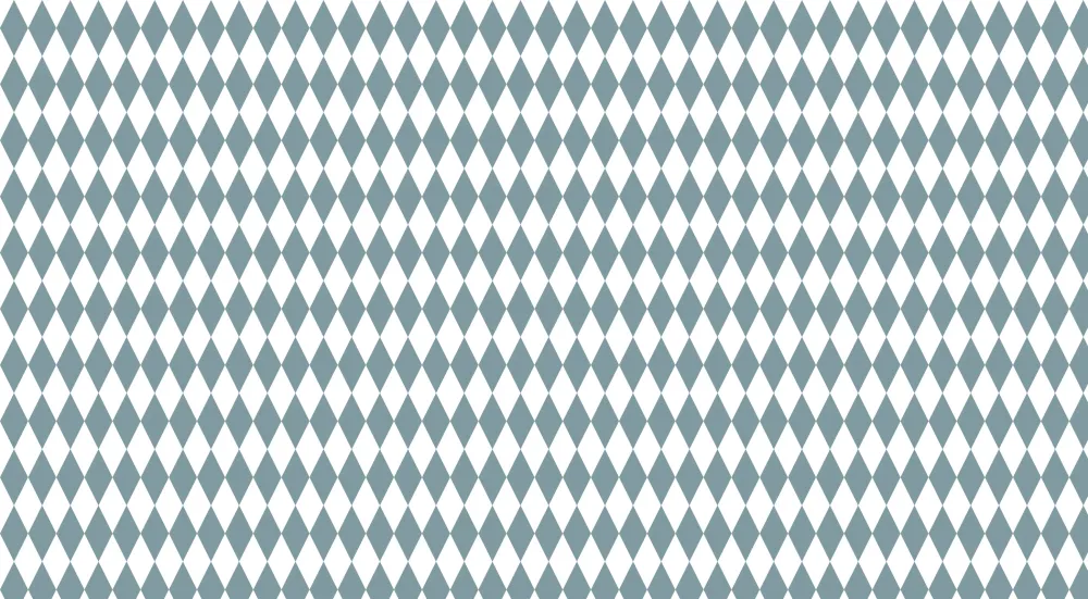 Papel de parede crianç | Padrão de losangos em azul suave em fundo branco