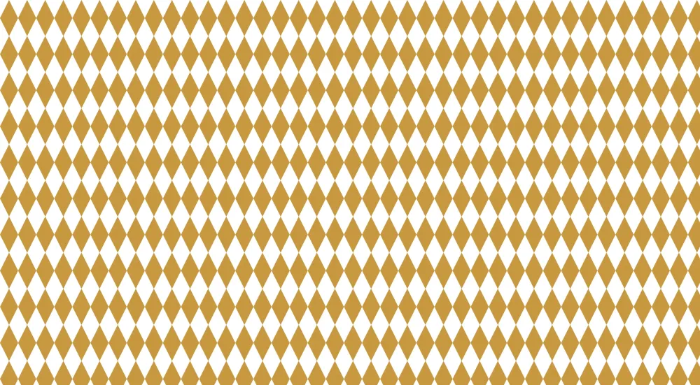 Papel de parede crianç | Padrão de losangos dourados em fundo branco