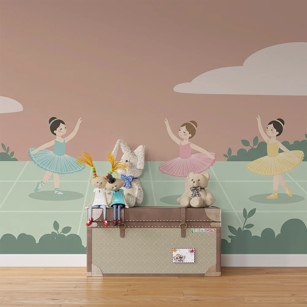 Papel de parede crianç | Pequenas bailarinas dançando