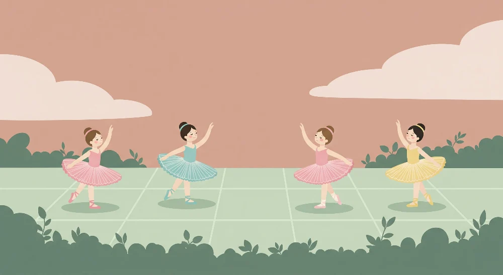 Papel de parede crianç | Pequenas bailarinas dançando