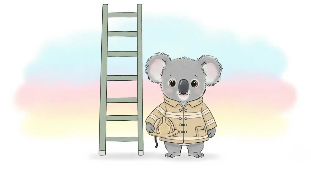 Papel de parede crianç | Pequeno aventureiro koala