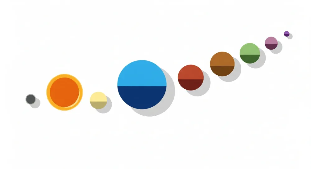 Papel de parede crianç | Planetas coloridos e formas geométricas para um ambiente cósmico