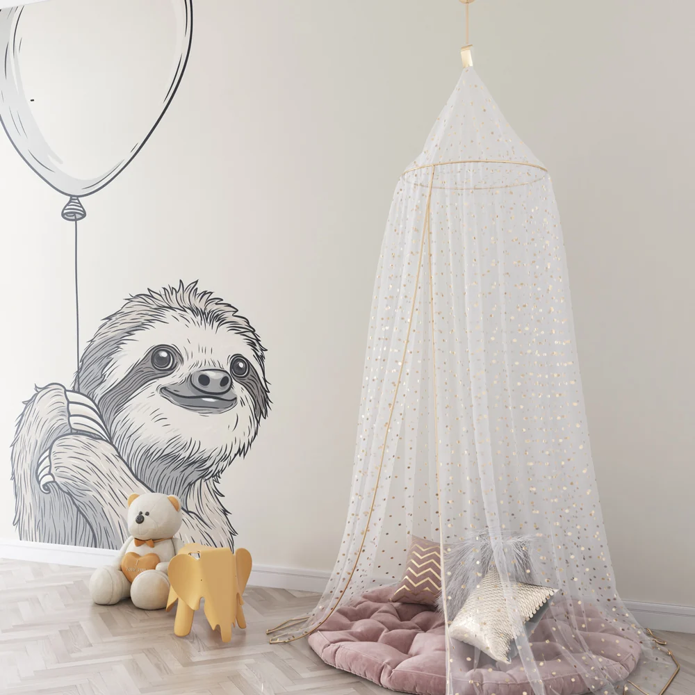 Papel de parede crianç | Preguiçoso feliz e balão