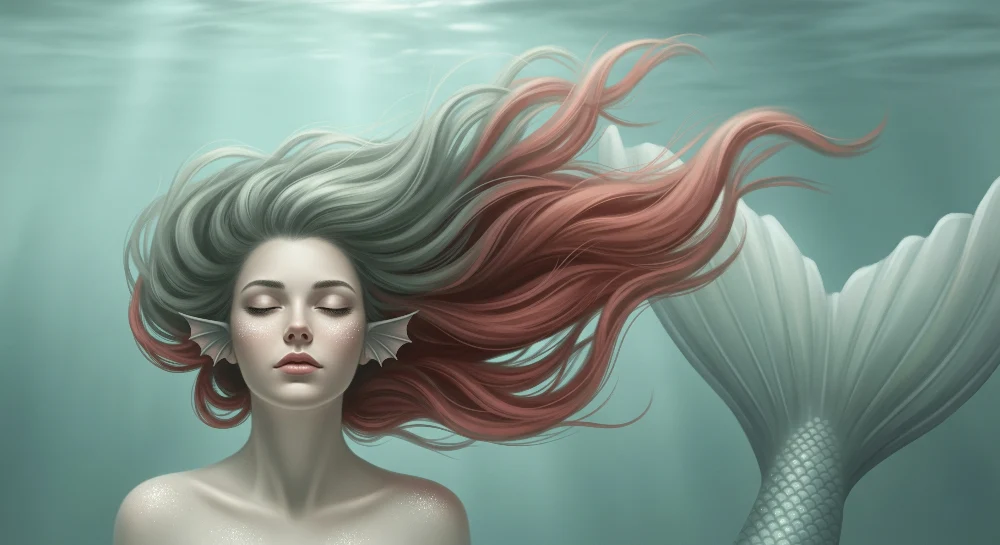 Papel de parede crianç | Sereia e mar misterioso