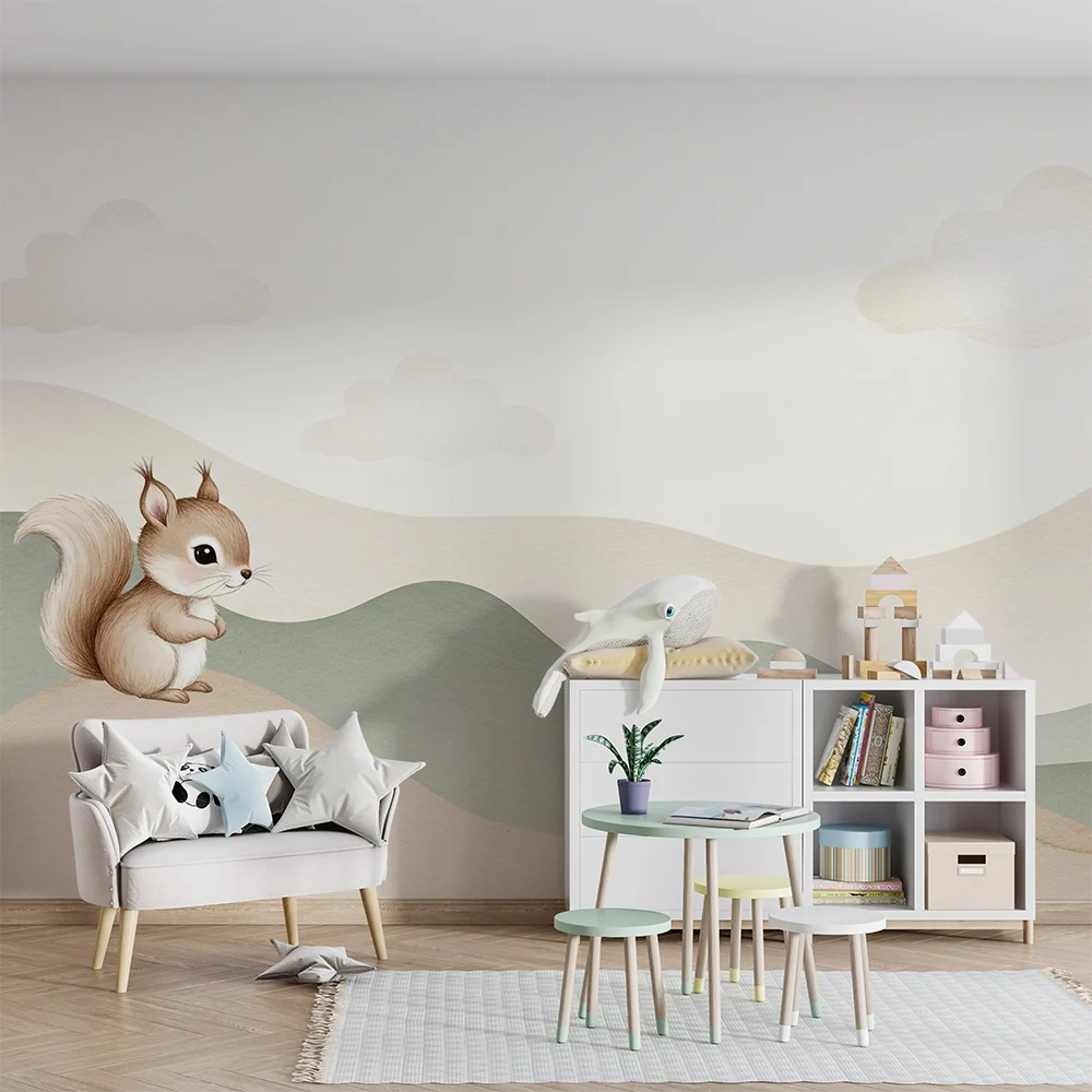 Papel de parede quarto bebê | Мило катериче на нежни хълмове