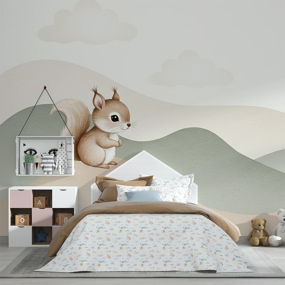 Papel de parede quarto bebê | Мило катериче на нежни хълмове