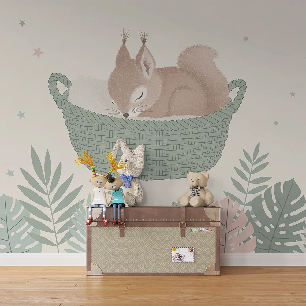 Papel de parede quarto bebê | Спяща като куче в кошарата си