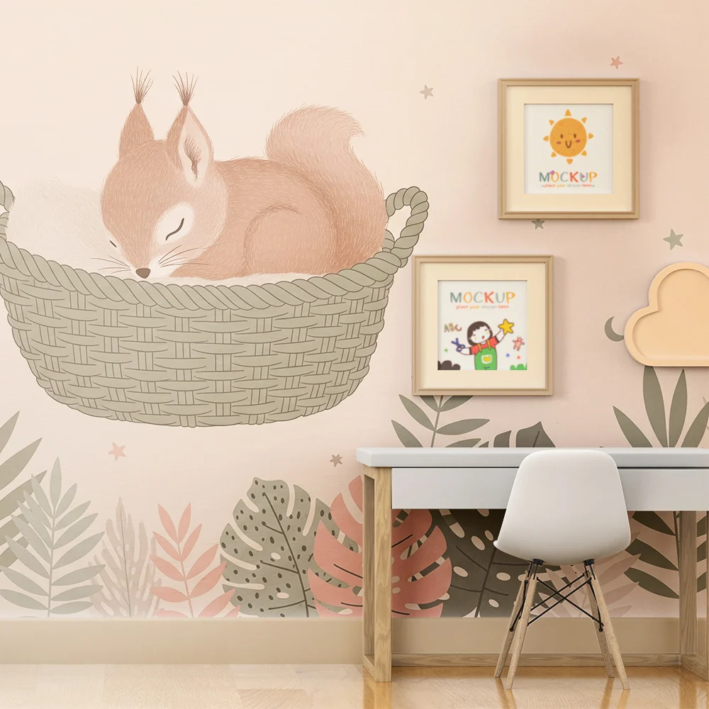 Papel de parede quarto bebê | Спяща като куче в кошарата си