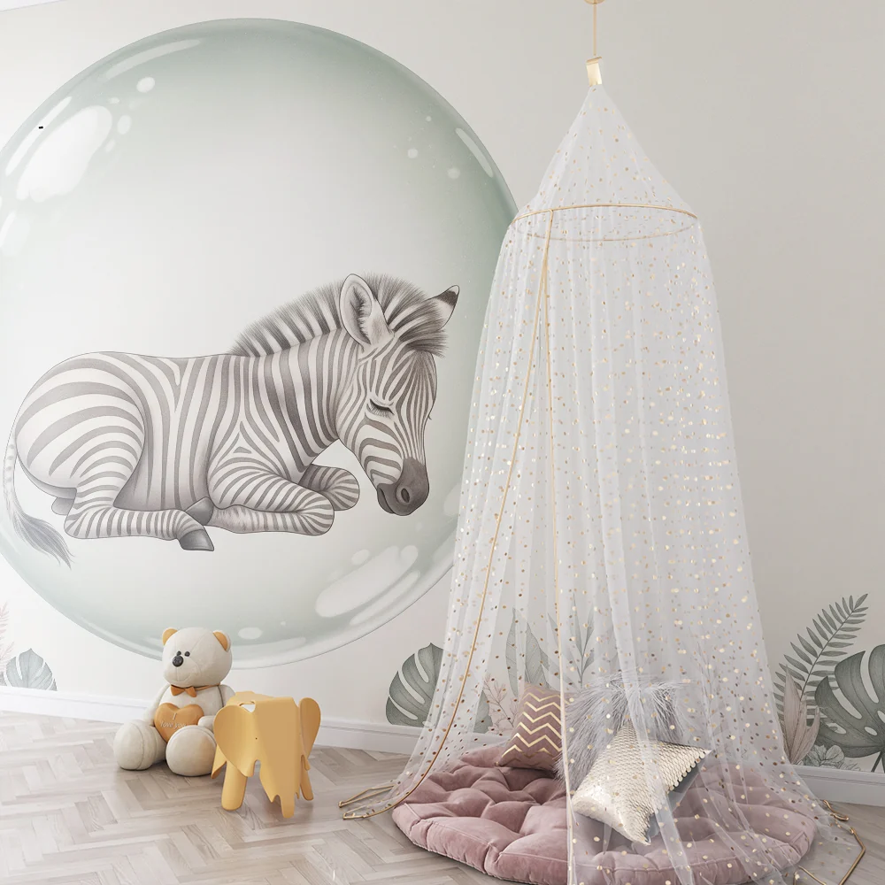Papel de parede quarto bebê | Заспалата зебра в мехур