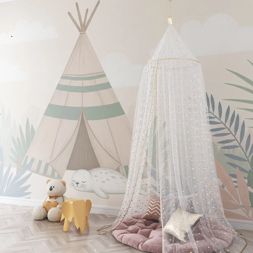 Papel de parede quarto bebê | Палатка и сънуваща фока в природата