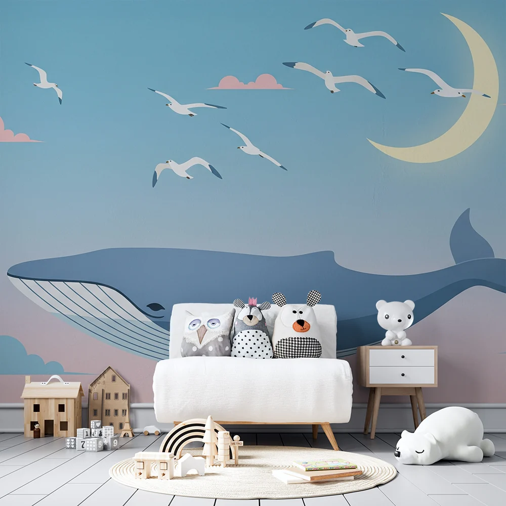 Papel de parede quarto bebê | Мажестическа китка под звездното небе