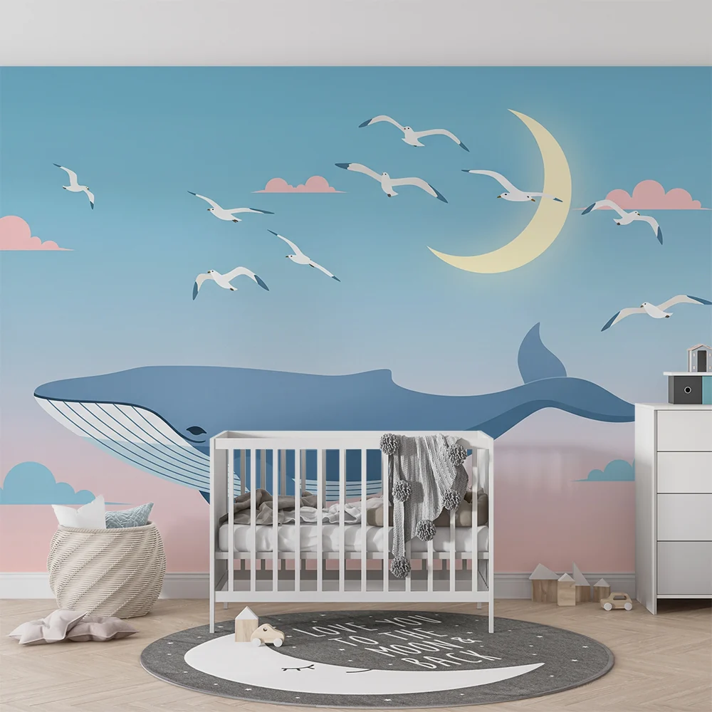 Papel de parede quarto bebê | Мажестическа китка под звездното небе