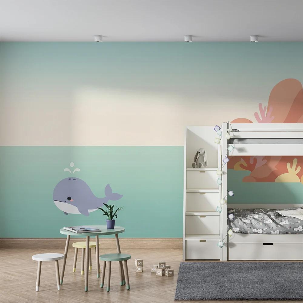 Papel de parede quarto bebê | Весела китка и цветни морски пейзажи