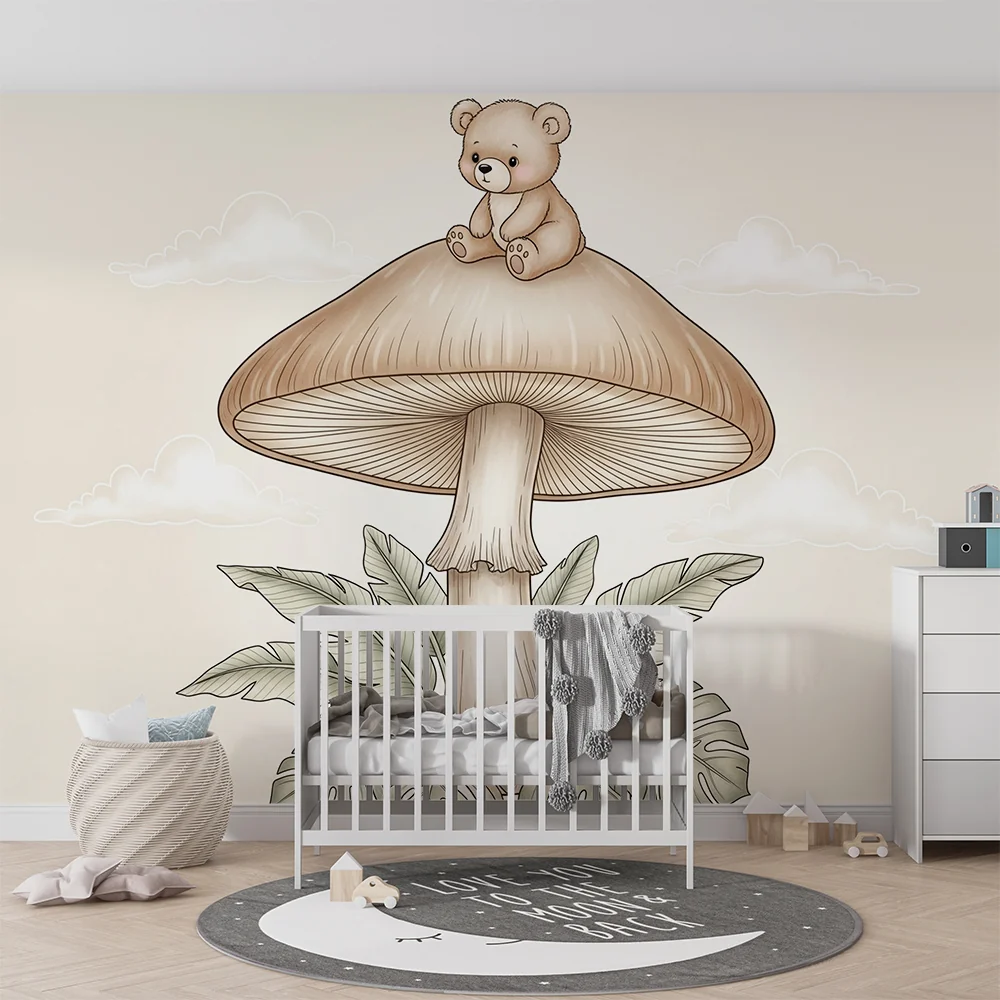 Papel de parede quarto bebê | Мечка на магическа гъба