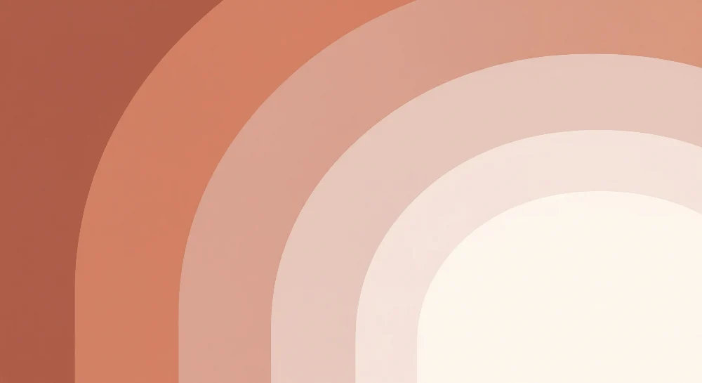 Papel de parede quarto bebê | Цветни дъги в нежни теракотни тонове