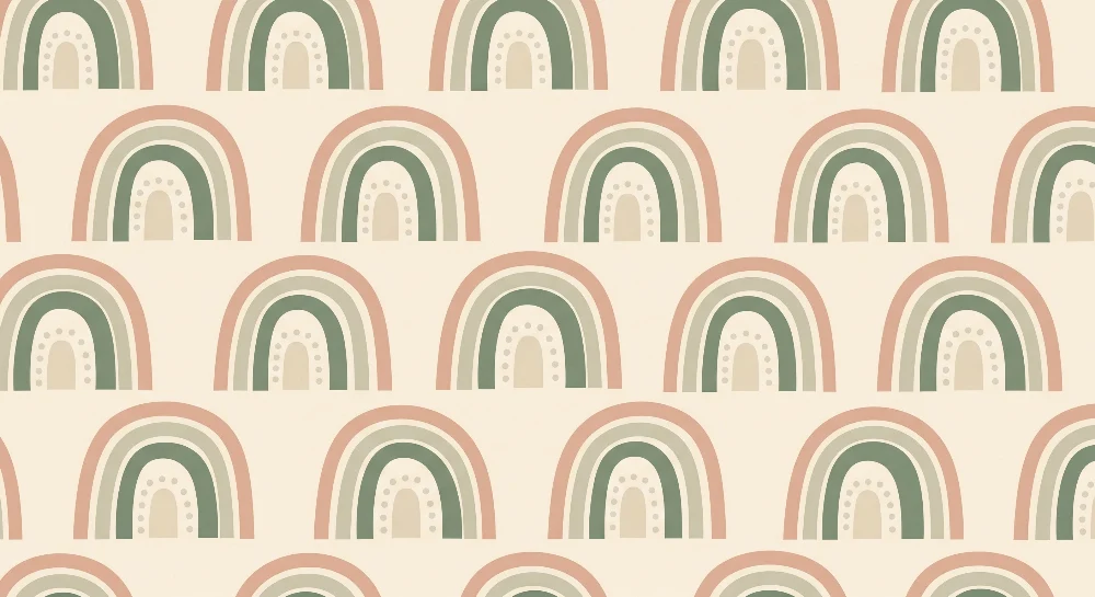 Papel de parede quarto bebê | Мека и пастелна дъга