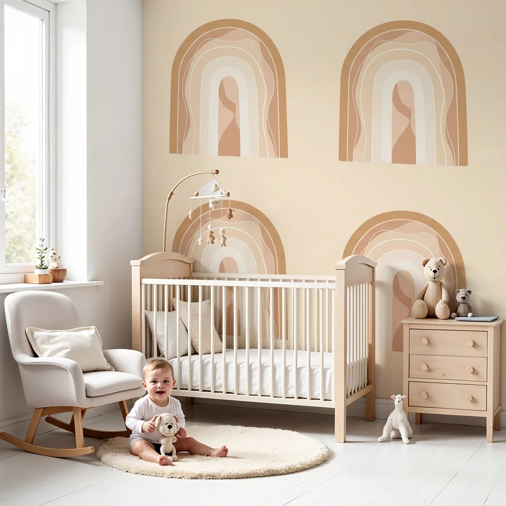 Papel de parede quarto bebê | Дъги в нюанси на жълто