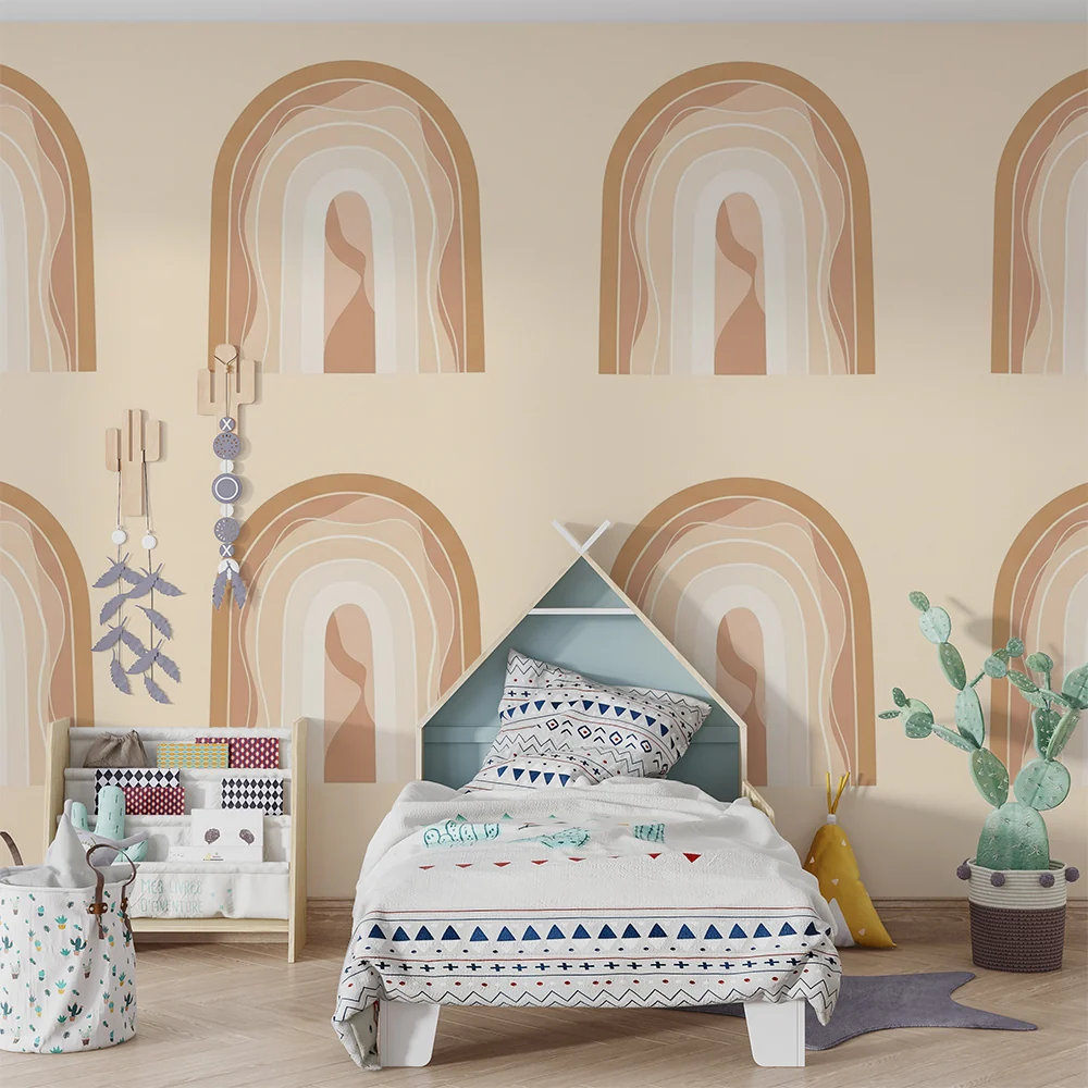 Papel de parede quarto bebê | Дъги в нюанси на жълто