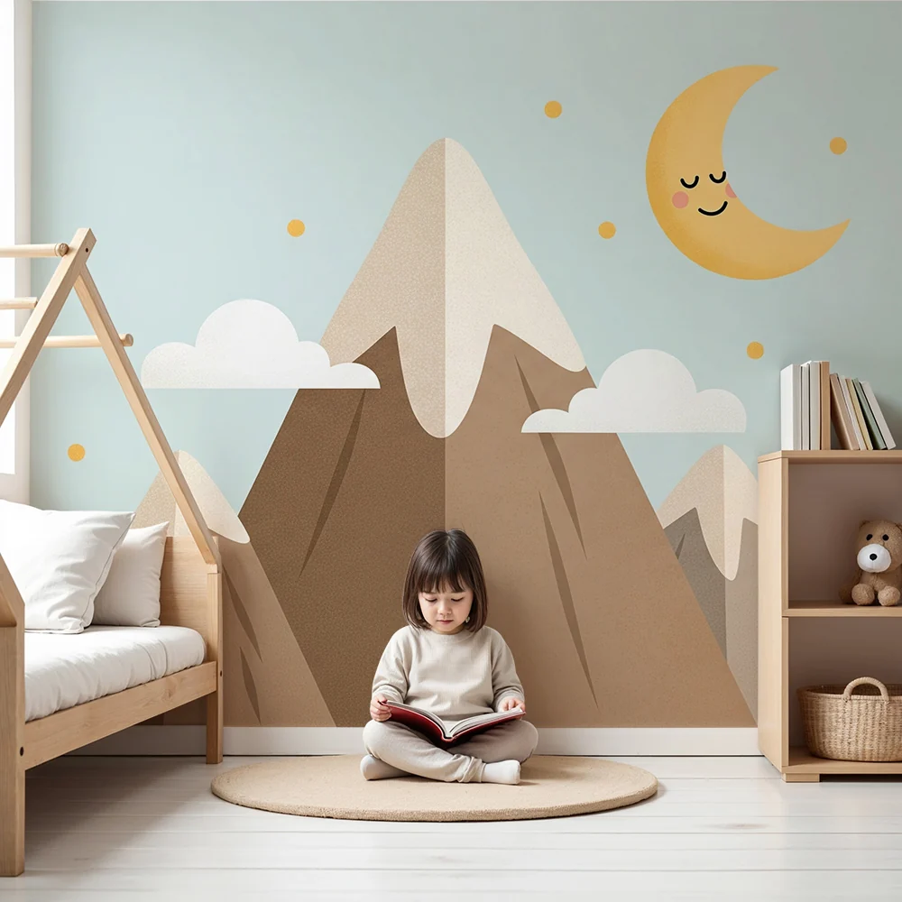 Papel de parede quarto bebê | Прекрасни планини и звездно небе