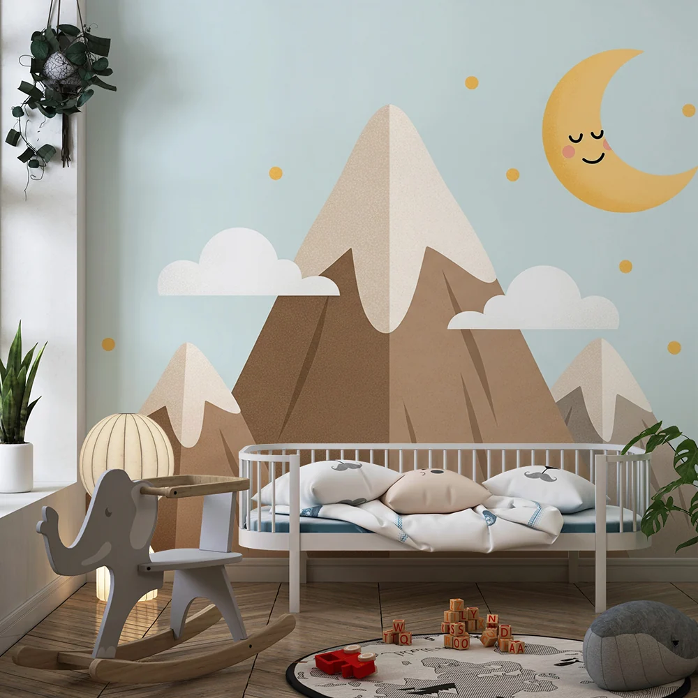 Papel de parede quarto bebê | Прекрасни планини и звездно небе