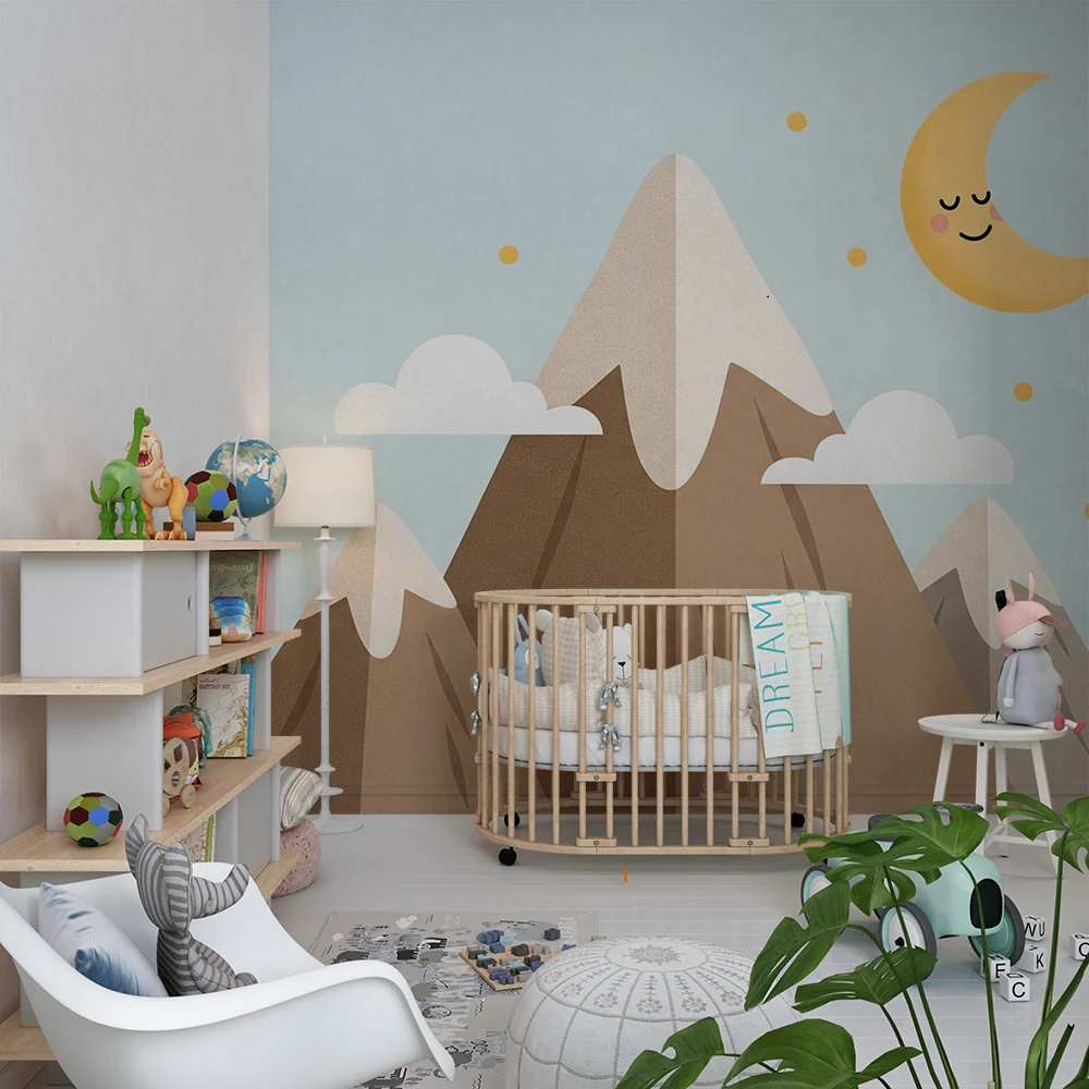 Papel de parede quarto bebê | Прекрасни планини и звездно небе